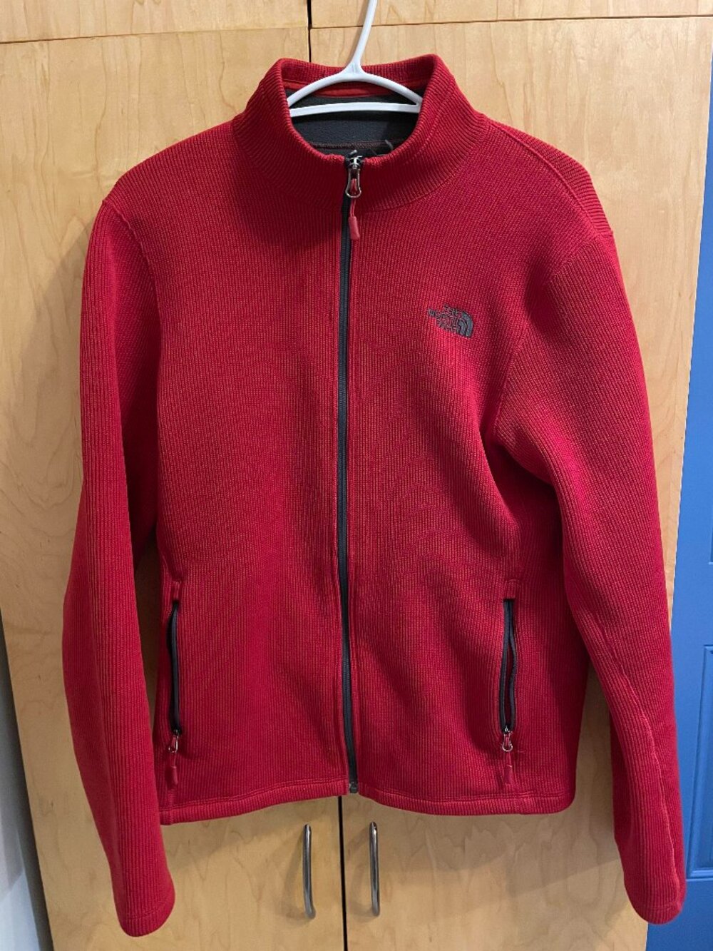 Medium Red The North Face Zip-Up Sweater